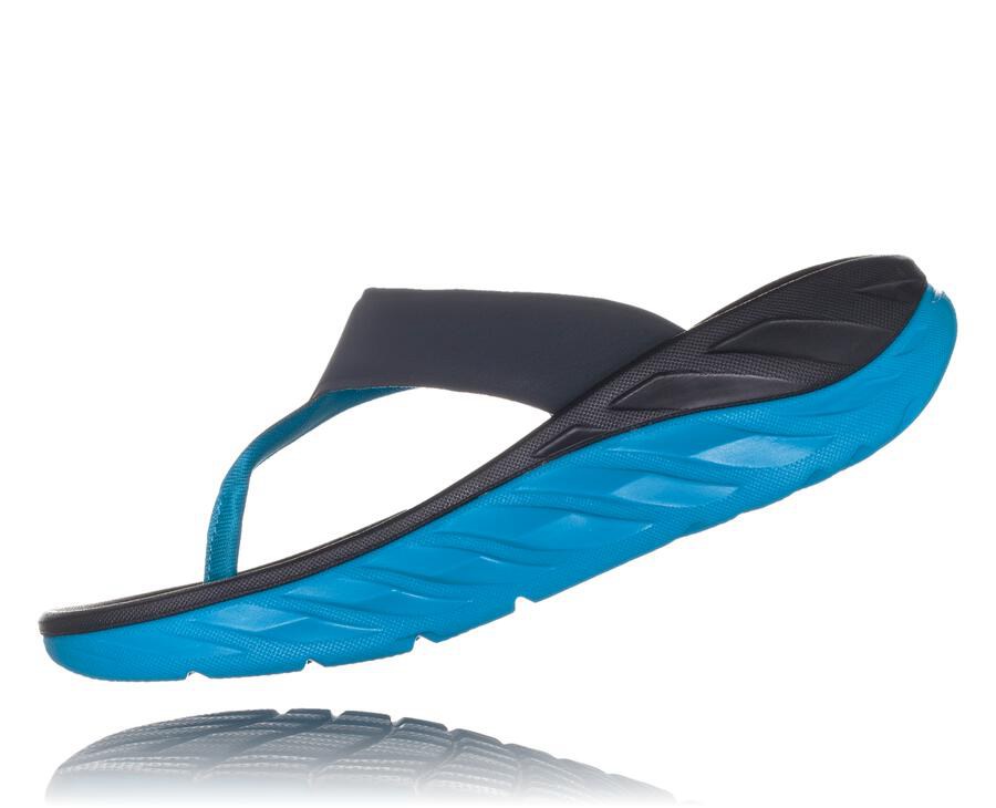 Hoka One One Sandals Womens Navy - ORA Recovery Flip - 92701DNYT